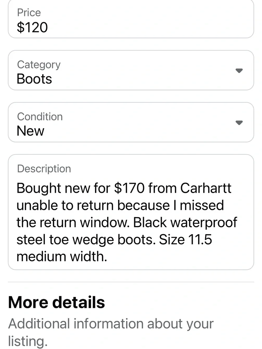 Men's Black Carhartt Steel Toe Work Boots - Durable Lace-Up Safety Style
